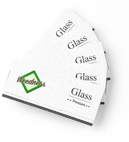 Weedness Papeles para enrollar largos de vidrio tamaño King Size 5 libretas 32 hojas transparentes