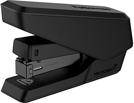 Fellowes LX840 EasyPress Office Stapler, Effortless One-Touch Small Stapler for Classroom, Home and Office, Holds Half Strip of Staples, 25 Sheet Capacity, Black