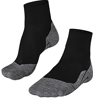 FALKE Herren Wandersocken TK5 Wander Cool Short M Sso Lyocell Funktionsmaterial antiblasen dünn 1 Paar, Schwarz Black-Mix 3010, 39-41