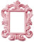 Marco de pared rectangular barroco vintage rosa decoración casera foto Prop