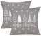 YCOLL Kissenbezug 40x40 2er Set Kissenbezug Weihnachten Kissenbezüge Dekokissen Leinen Kissenhüllen für Deko Weihnachten Sofa Schlafzimmer Couch 40x40 cm