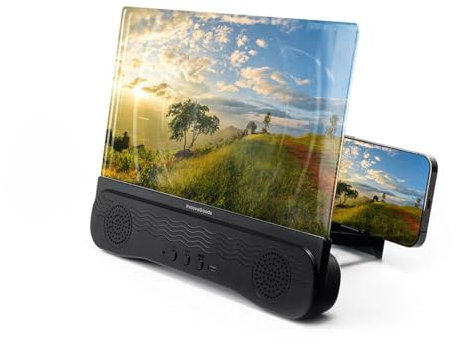 InnovaGoods Amplificateur projecteur mobile 12 Bluetooth 5.1 3mW USB-C portable pliable écran 150-180 min