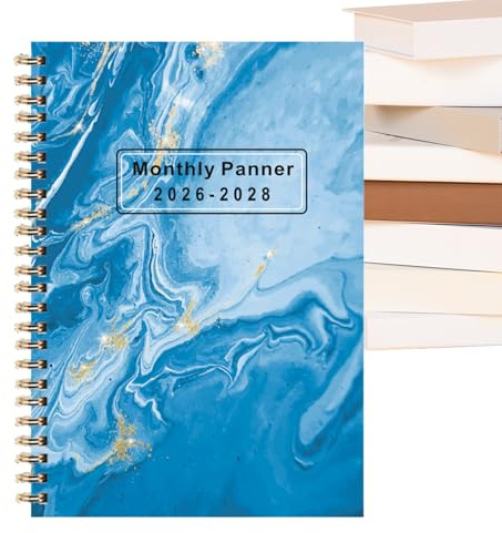 Agenda mensile 2026-2028, calendario mensile a , 36 con linguette, per appunti, pianificazione familiare, studenti, insegnanti, ufficio, casa