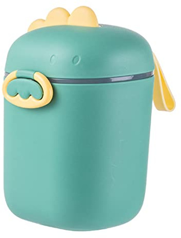 Caja de leche en polvo Caja de leche en polvo para bebés Portátil de gran capacidad para salir Tanque de almacenamiento de embalaje portátil verde