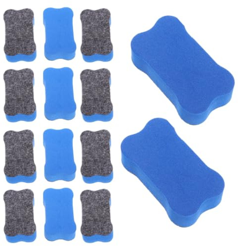 Abaodam Effaceur Tableau Blanc 24 Pièces, Chiffon Ardoise Velleda en EVA | Design Ergonomique En Forme D'Os, Nettoyage Sans Trace Pour Bureau Et École, Matériau Doux Sans Aimant, Lot Très Pratique
