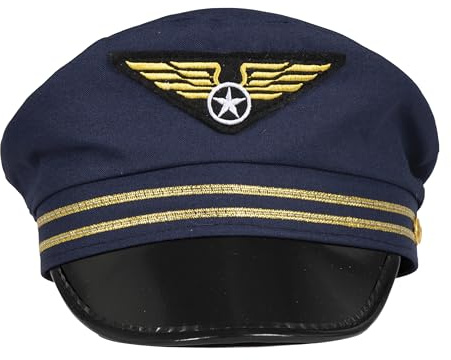 P'tit Clown 74601 – Gorra de piloto de aviación, adulto, azul