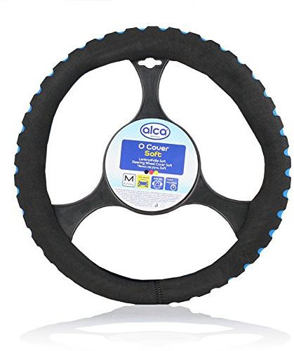 alca® Lenkradhülle Soft blau 37-39 cm weicher Schaumstoff Universal Auto Lenkradbezug Lenkradschutz langlebig Anti-rutsch wärmend