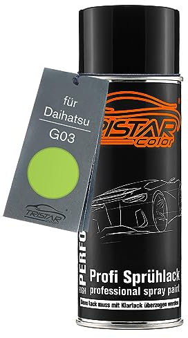 TRISTARcolor Vernice per auto Bomboletta spray per Daihatsu G03 Lime Green Bomboletta a spruzzo di vernice di base da 400ml