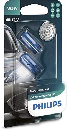 Philips Halogen automotive lighting X-tremeVision Pro150 W5W Signallampe, Doppelblister, 563230, Double blister, Weiß