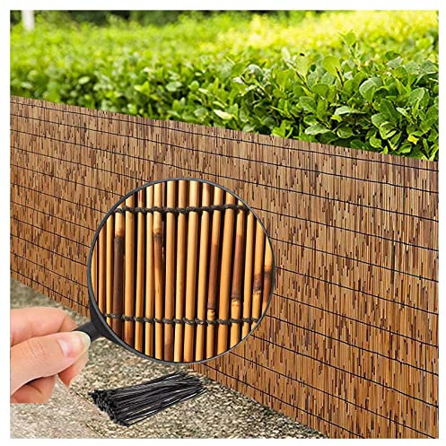DUTIL Recinzione per Piante da Piscina, schermatura a Lamella per Giardino, Recinzione Decorativa per la Privacy, Rotolo di Recinzione in Canna Naturale, schermatura per Piscina e Patio