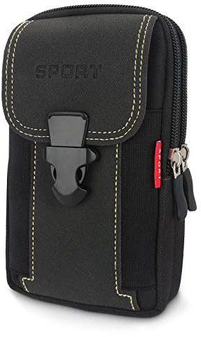 LUFEIS Funda Movil Cinturon, Funda con Clip para Teléfono y Smartphones, Cintura Bolsas Vertical, Negro