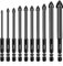 Flintronic Brocas Porcelanico, 10 PCS Juego de Brocas para Azulejos, Taladro de Vidrio con Vástago Hexagonal,Carburo Brocas, para Mampostería, Cerámica, Pared, Cemento, Ladrillo, Metal, Madera, B