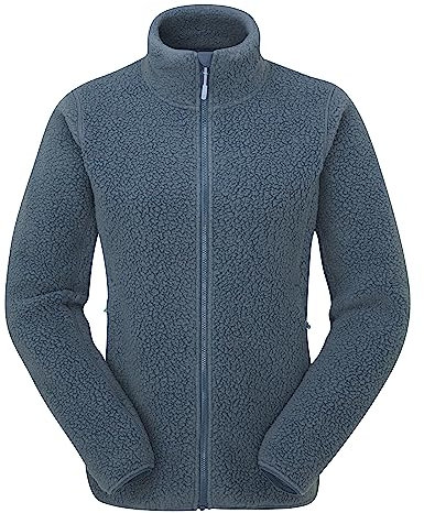 Rab Women’s Shearling Jacket Lightweight Full-Zip Fleece for Trekking, Climbing, Camping, and Casual Use - Orion Blue - 16