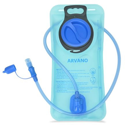 Arvano Trinkblase, Wasserblase 2L BPA frei Trinksystem für Rucksack mit Trinkschlauch, Wasserreservoir für Wandern Laufen Radfahren Skifahren Trailrunning Outdoor Sport