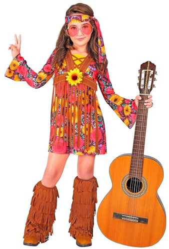 W WIDMANN MILANO Party Fashion – Barnkostym hippie, blomsterflickor, blommaffisch, kostym flicka