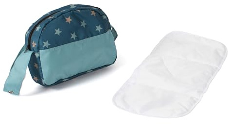 Bayer Chic 2000 - Sac à Langer pour poupées, Sac à Langer pour poupée, Accessoire de poupée, Sac de poupée, étoiles, Turquoise