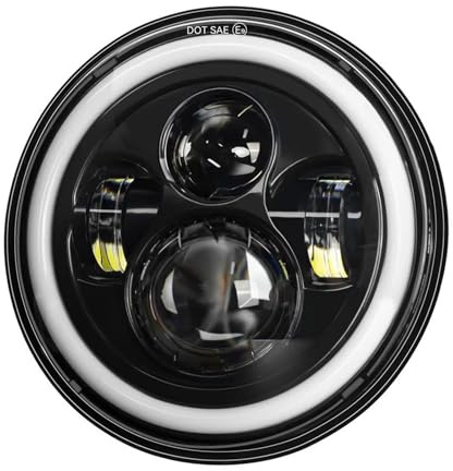 Phare Avant Moto Phare Universel À LED 7 Pouces pour Voiture Et Moto DRL H4 Phare 7 Pouces pour Suzuki pour Samurai pour Jimmy pour Bandit 600 pour Anno 2004 Phare Moto
