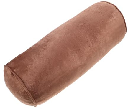 LOLIPPYY Cylinder Pillow Coffee 15x40cm Velvet Memory Foam Support