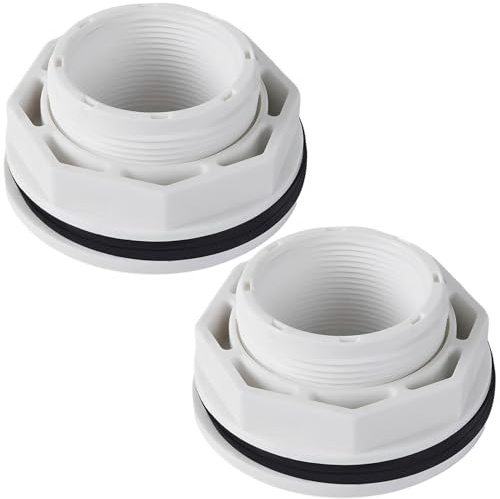 SSIMIDAPT 2 Pezzi SP1023 Raccordo di Ritorno Ingresso per Piscina Fuori Terra 1-1/2 Pollici FIP Connettore Filettato con Controdado e Guarnizione Connettori per Tubo Accessori Piscinas