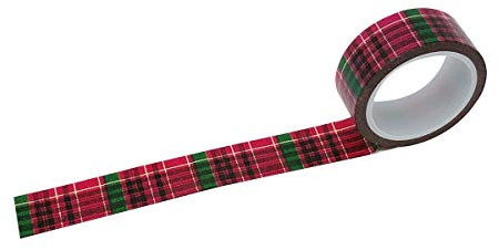 Wrapables Plaid Pattern Japanese Washi Masking Tape - Christmas Plaid