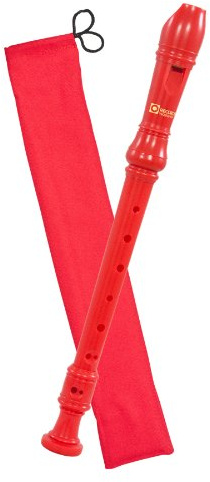 Recorder Workshop 301RD Descant Recorder, Red