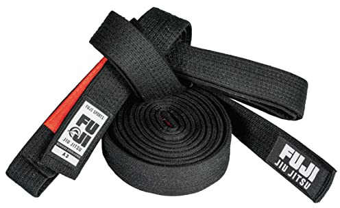 FUJI Premium Pearl Weave BJJ Belt, Jiu Jitsu Black Belt, A2