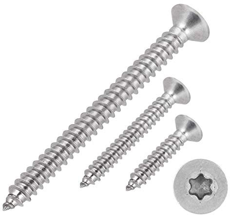 meinschraubenversand.de - Viti autofilettanti con testa svasata e esagono incassato, 2,9 x 19 Torx, in acciaio inox ISO 14586 DIN 7982, forma C (con punta), 2,9 x 19 mm, 50 pezzi