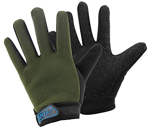 Accmor Kids Cycling Gloves, Kids Fishing Gloves, 4-10 Years Boys Girls Kids Sport Gloves, Breathable Non-Slip Full Finger Gloves for Child Cycling Climbing Riding Biking Outdoor Sports