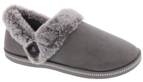 Skechers Cozy Campfire – Fresh Toast Damen-Slipper, Dunkelgrau, 6