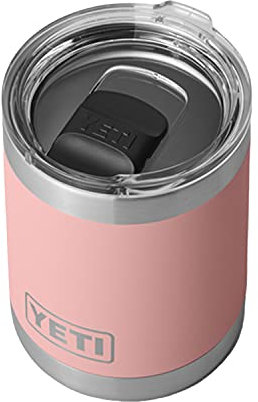 YETI Rambler 10 oz Lowball, Vacuum Insulated, Stainless Steel with MagSlider Lid, Sandstone Pink