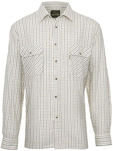Champion Tattersall Country Casual Style Shirt (UK, Alpha, L, Regular, Regular, Green)