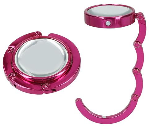 kwmobile Ganchos de Bolso para Mesa - 2X Colgador portátil con Gancho para Abrigos Bolsos Paraguas MAX 5,5 kg - Rosa Fucsia