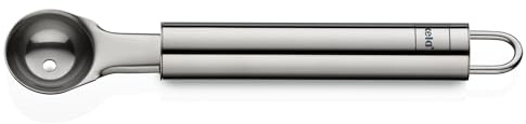 kela Scopino per palline in acciaio inox 17,5 x 3 cm RONDO, scavino per meloni, formatore universale lavabile in lavastoviglie, lucido