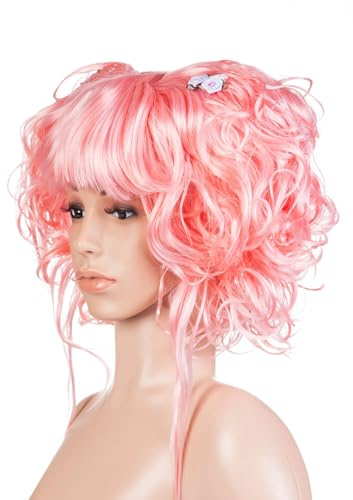 Manga pink Perücke - Kostüm-Zubehör Karneval, Halloween & Motto-Party