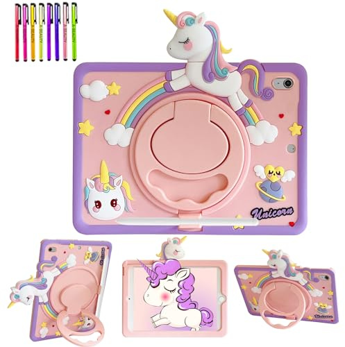 A-BEAUTY Funda Compatible con iPad de 9.7 Pulgadas (6ª/5ª Generación, 2018/2017)/iPad Air1 9.7 para Niños con Portalápiz, Soporte 360° Giratorio