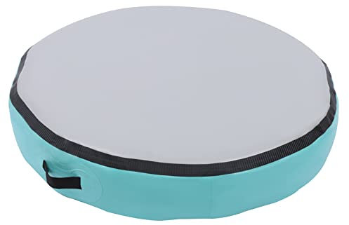 JAYEUW Gymnastikmatte Aufblasbar mit Luftpumpe Tumbling Matten Training Fitnessmatte Yogamatte Aufblasbar Gymnastik Matte Air Turnmatte Rund Sportmatte für Fitness/Yoga/Training 100 * 20CM Grün
