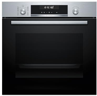 Bosch - Forno multifunzione pirolitico, 60 cm. Larghezza serie 6, Home Connect, 3D Hotair, autopulente, comandi nascosti, Nergo, HBG578ES7