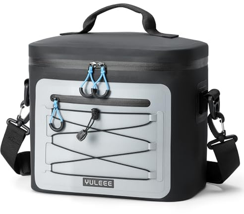 YULEEE 15L Insulated Cooler Bag - Large Multi-Functional Picnic Lunch Bag for Men & Women, Leakproof & Waterproof, Perfect for Beach, Camping, BBQ, Family,Travel,and Outdoor Activities, Black