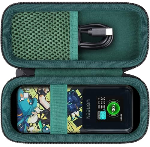 Aenllosi para UGREEN Nexode Power Bank 20000mAh 130W (PB721, PB723) / 20000mAh 165W (PB726) Funda Protectora rígida de Viaje para Power Bank, Verde (Solo Funda)