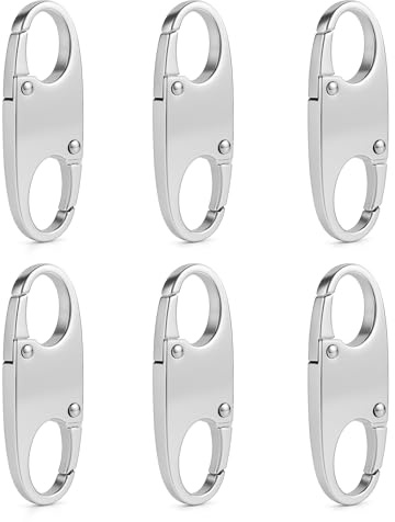 Lot de 6 petits mousquetons antivol à double extrémité pour sac à dos, bagages, valise, mini clips à fermeture éclair pour la sécurité des voyages et une utilisation en extérieur