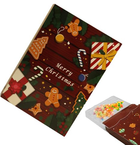 Ahuuen Calendario de Adviento para Rellenar | Vacía Y Rellenable Para 24 Días,Calendario De Adviento Para Niños - Para Cumpleaños San Valentín Novia Niños Niñas Bebé Jóvenes Adolescentes