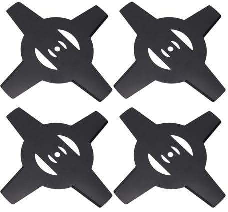 SIXRUN Lame de Gazon en Acier à Haute Teneur en Carbone à 4 Dents, Efficacement Les Mauvaises Herbes pour L'entretien de la Pelouse