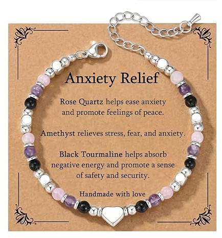 Korotho Birthday Gifts for Women, Crystal Healing Moonstone Bracelet - Empath Protection Anxiety Relief Graduation Retirement Good Luck Jewellery Gifts for Girls Friend Mom Daughter