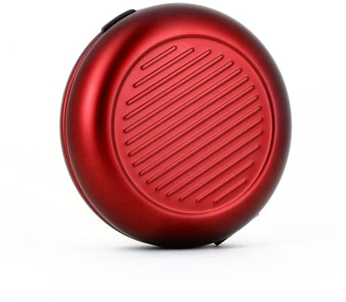 Portamonete in alluminio, capacità fino a 20 € in monete, 5 monete per scomparto, modello Coin Dispenser (Rosso)