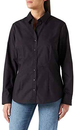 Seidensticker Damen Bluse - Hemdbluse - Kelchkragenbluse - Klassisch - Elegant - Bügelleicht - Slim Fit - Kurzarm - Uni - 100% Baumwolle