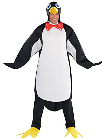 amscan 997688 Adults Penguin Pal Fancy Dress Costume (Chest: 52), Black/White