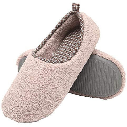 ChayChax Zapatillas de Estar por Casa para Mujer Invierno Cálido Pantuflas Memoria Espuma Ligero Comodo Suave Interior Zapatos de Algodón,Rosa,S(250)=EU 38-39