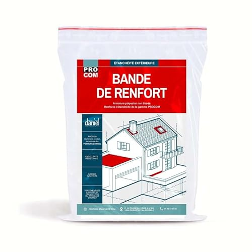 PRO COM Bande de renfort Armature étanchéité haute élasticité 1M x 10M