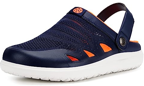 Zuecos Hombres Mujeres Zapatillas de Jardín Verano | Respirable,Malla,Antideslizante,Ligero,Pantuflas,Sandalias,para playa y piscina