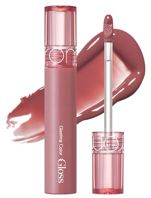 rom&nd Glasting Color Gloss 03 ROSE FINCH ㅣPlumping and Juicy Glow finish with refractive oil, Long-lasting, Vidvid Colorㅣ4g 0.14oz (1er Pack)